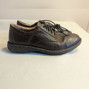 Born Men's Brown Leather Shoes, Size 8